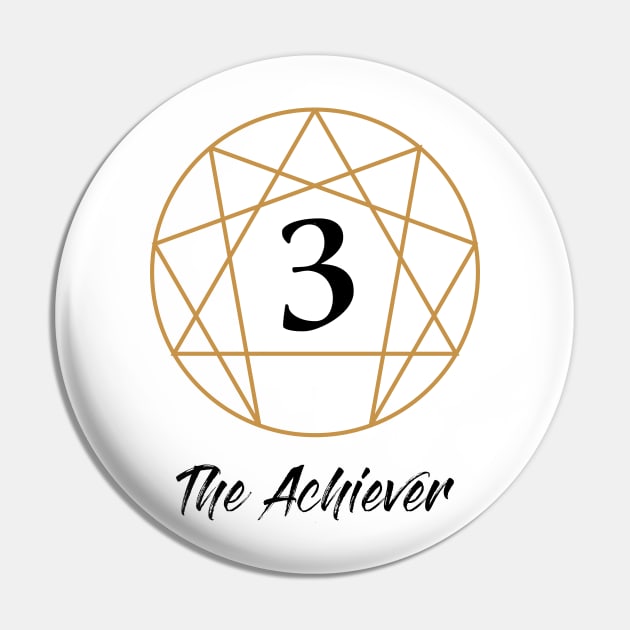 Enneagram Three - The Achiever Pin by enneashop