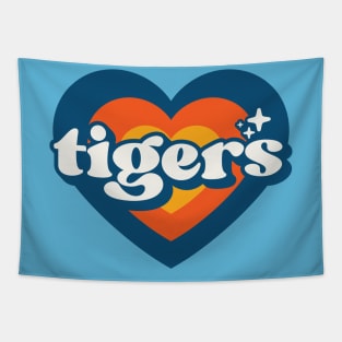 Vintage Tigers School Spirit // High School Football Mascot // Go Tigers Retro Tapestry