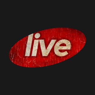 Live - simple red elips vintage T-Shirt