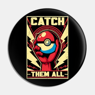 Catch Them - Cool Pet Vintage Game Pin