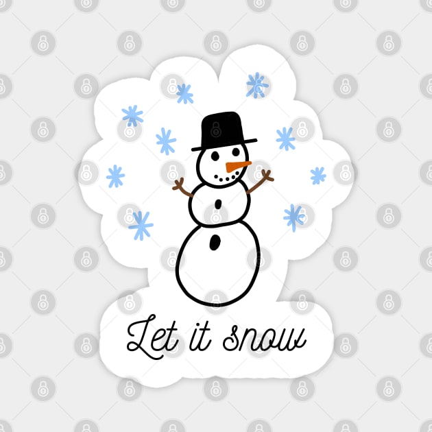 Let It Snowman Magnet by RockyCreekArt