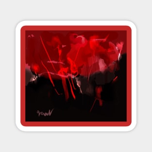 Red abstract Magnet