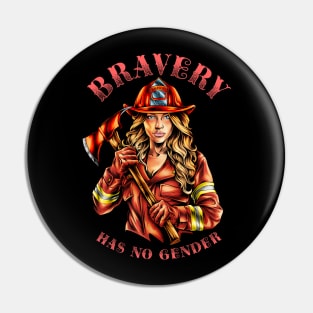 Firefighter Woman Pin