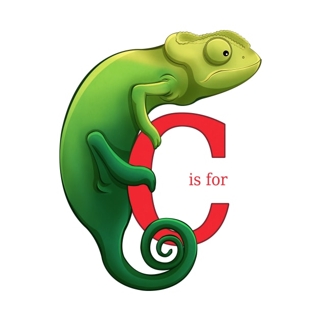 C is for Chameleon by Art by Angele G