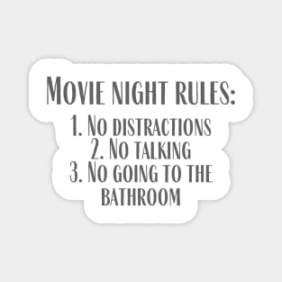 Movie Night Rules Magnet