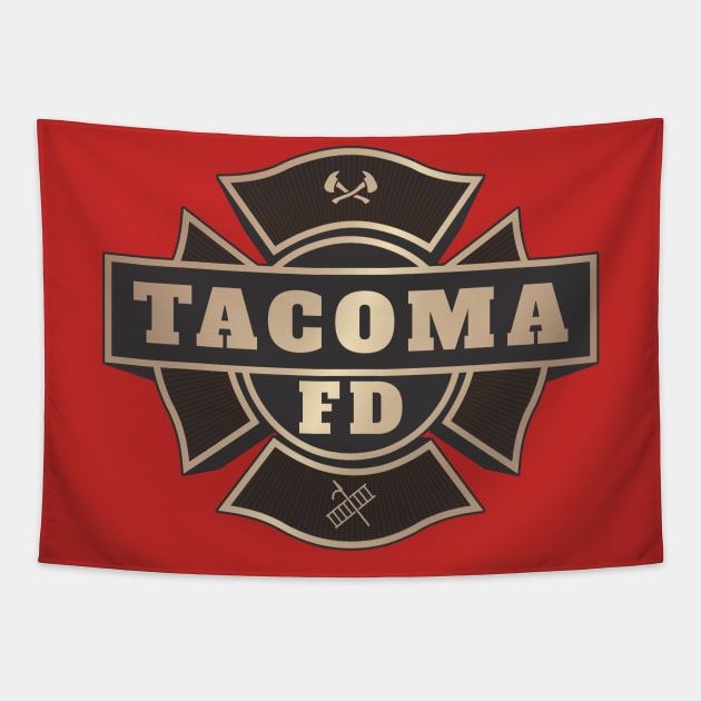 Tacoma FD Logo Tapestry by Vault Emporium