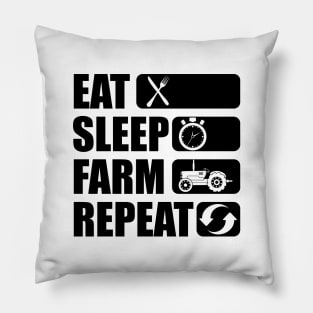 Farmer - Eat Sleep Farm Repeat Pillow