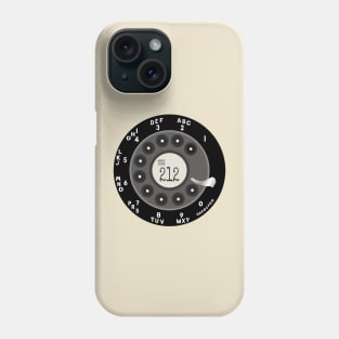 Rotary Dial Phone NYC 212 Area Code Phone Case