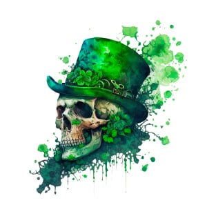 St Patrick's Day Skull, Ireland, Irish, Lucky, Irish Pride, Saint Patrick's T-Shirt
