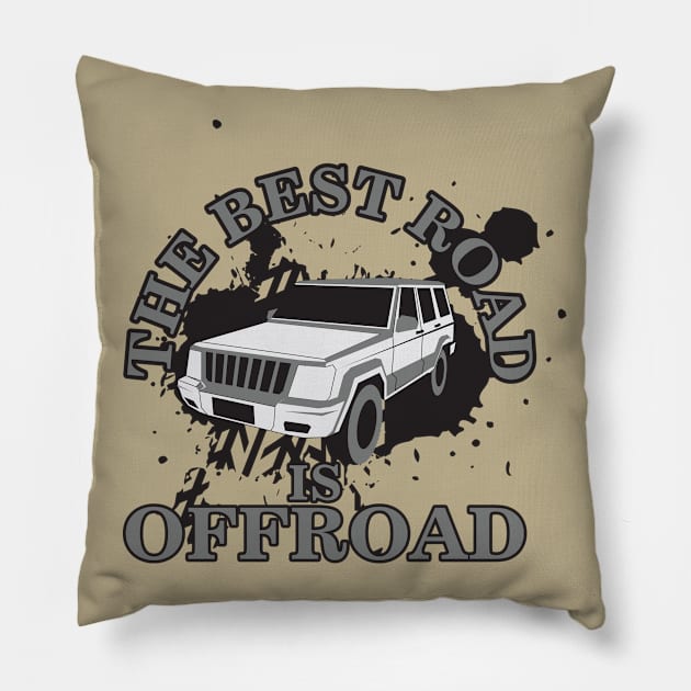 The best road is OFFROAD! Pillow by nektarinchen