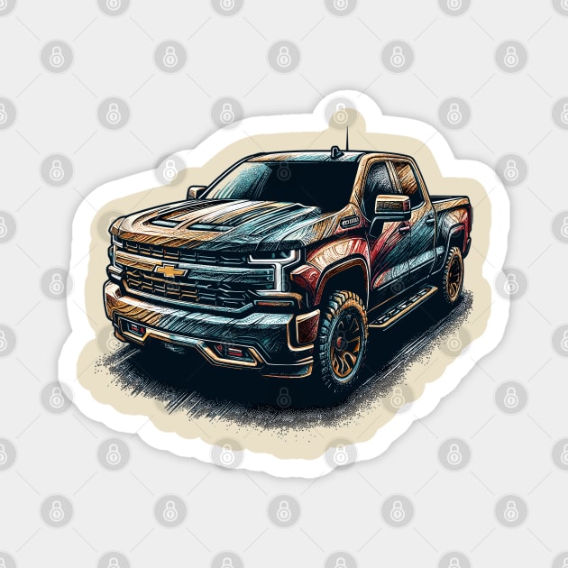 Chevy Silverado Magnet by Vehicles-Art