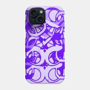 Purple and white graphic print Phone Case