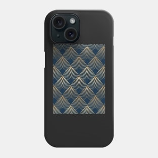 Navy and Gold Geo Art Deco Pattern Phone Case