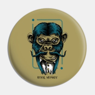 t-shirt-design-maker-featuring-a-monkey-with-a-mustache Pin