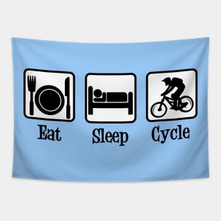 Eat Sleep Cycle Tapestry