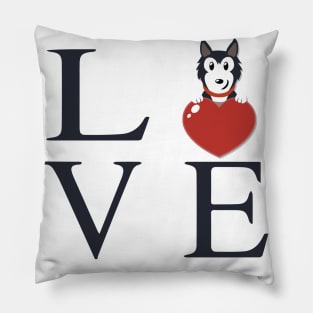 husky love Pillow