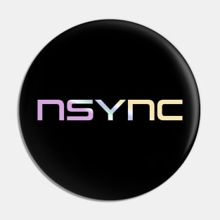 Nsync Typograph Gradient Pin