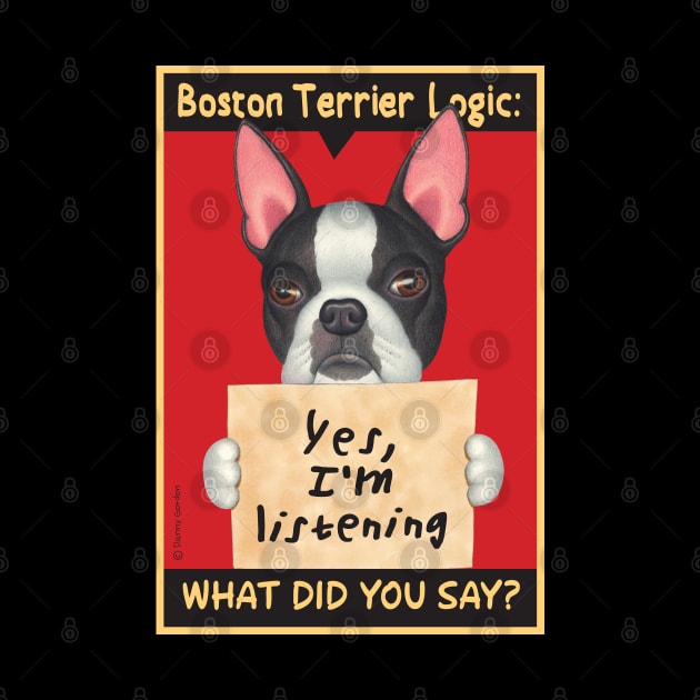 Boston Terrier Logic by Danny Gordon Art