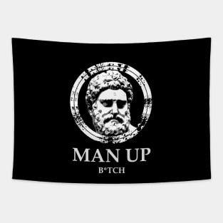 Man Up Funny Masculinity Quotes III Tapestry