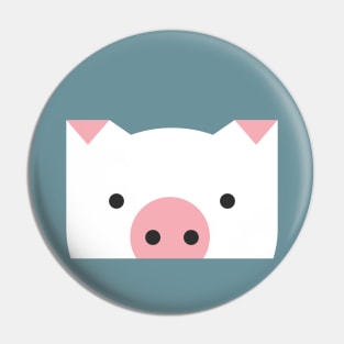 Peek-a-Boo Pig in Pink and Green Pin