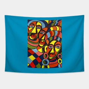 African Traditional Tribal Women Abstract Art Canvas Painting 5 Tapestry