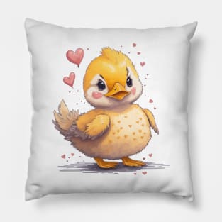 Minimal Cute Baby Duck Pillow