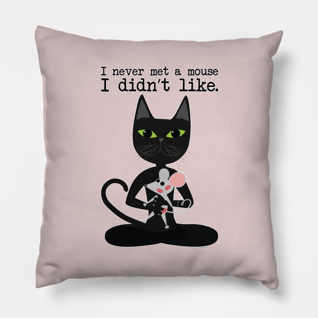 cat and mouse Pillow by uncutcreations