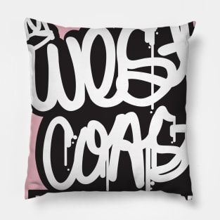 West Coast Vintage & Modern logo design. Pillow