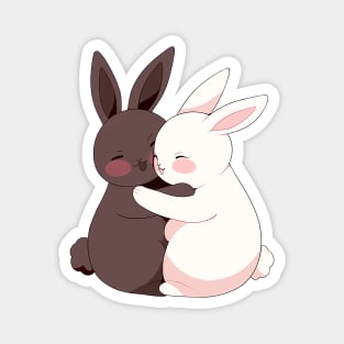 Yin And Yang Bunny Magnet