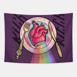 heart unicorn Tapestry