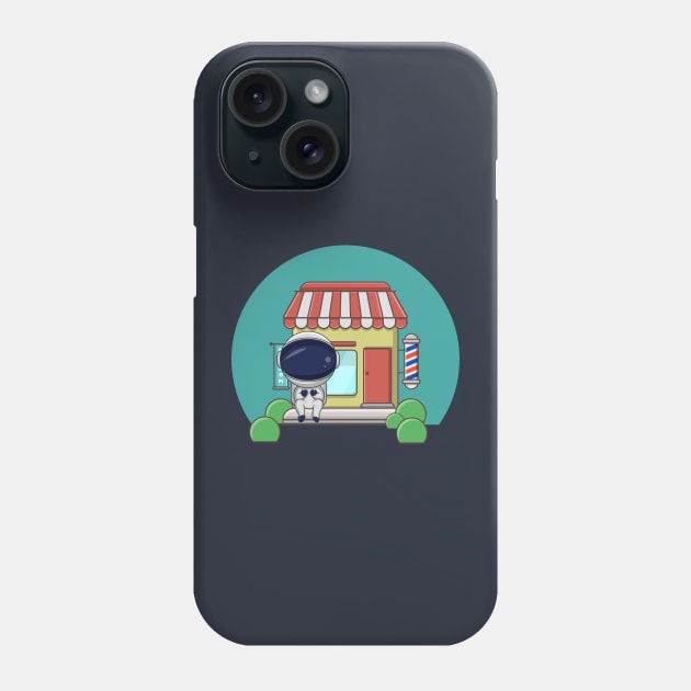 BARBERSHOP AND ASTRO Phone Case by Linescratches