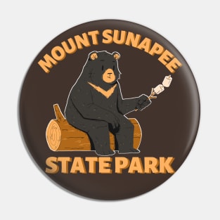 Mount Sunapee State Park Camping Bear Pin