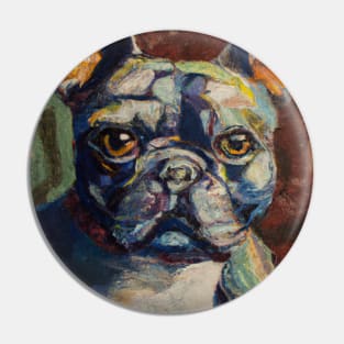 French Bulldog Portrait done as Cezanne Pin