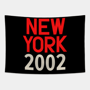 Iconic New York Birth Year Series: Timeless Typography - New York 2002 Tapestry