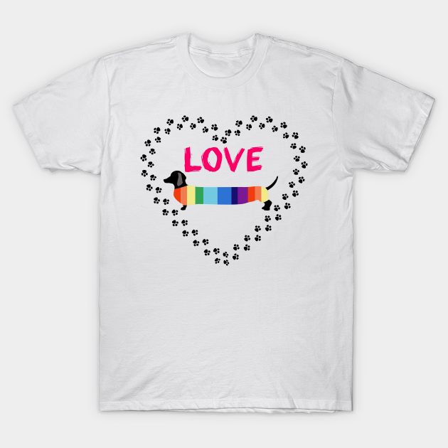 Discover Love Dachshunds - Dachshunds - T-Shirt