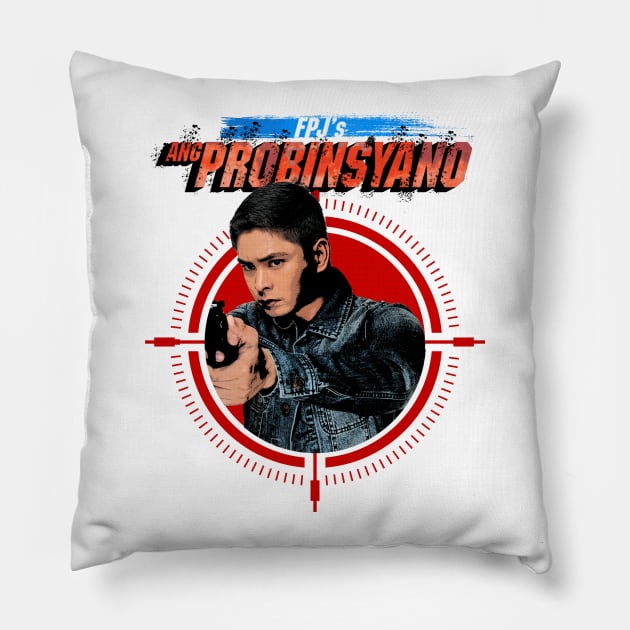 Ang Probinsyano Graphic Headshot, Coco Martin Pillow by ABSI