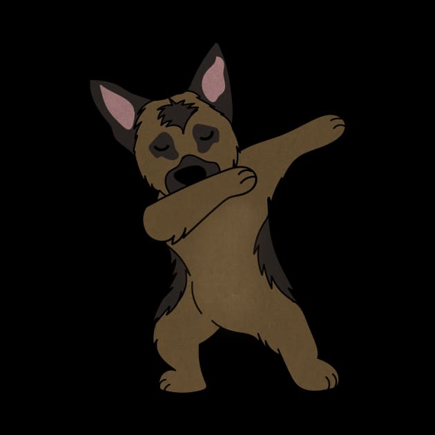 German Shepherd Dab Dance Funny Dabbing by dukito