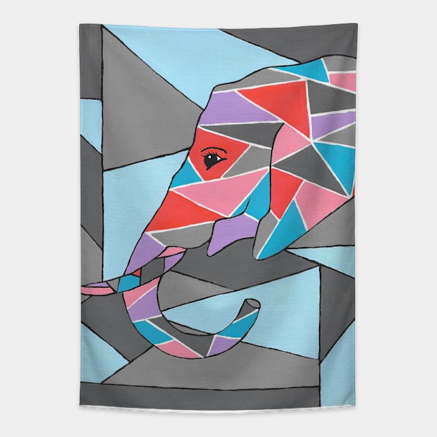 GEOMETRIC Elephant Tapestry by SartorisArt1