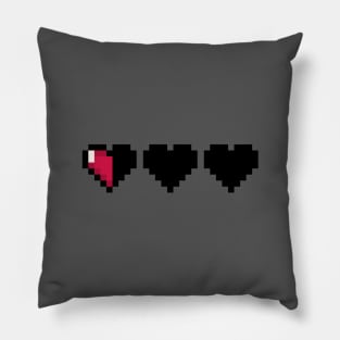 Video Game Hearts – Very Low Health Pillow