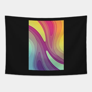 Rainbow | Fluid Contemporary Digital Art Tapestry