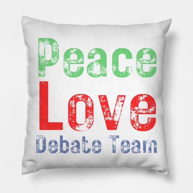 Grumpy Debate Team Pillow by HobbyAndArt