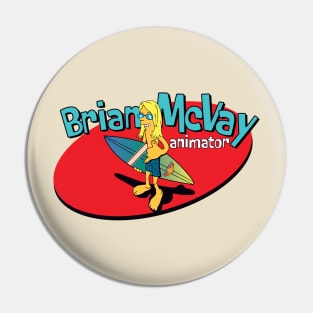 Back Logo - Brian McVay animator Pin