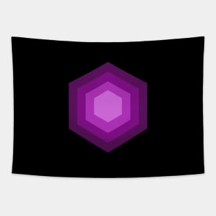 Geometric Hexagon Pattern with Purple Shades Tapestry