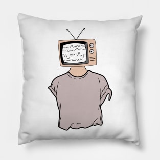 Tv head , funny  cute design Pillow