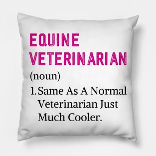 Future Equine Vet Vintage Horse Veterinarian Pillow