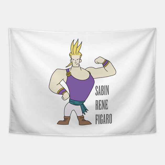 Final Fantasy 6 Sabin Rene Figaro Tapestry by inotyler