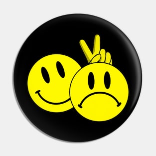 Smiley Comedy Tragedy Pin