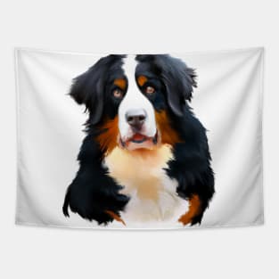 Cute Bernese Mountain Dog Drawing Tapestry