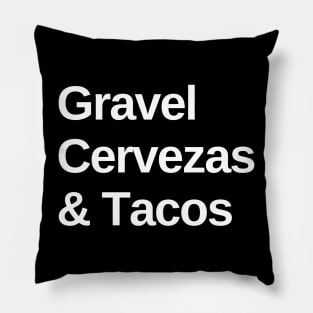 Gravel, Cervezas y Tacos Gravel Shirt, Funny Gravel Shirt, Gravel Lover, Gravel Roads, Cycling Fiesta, Gravel Fiesta, Gravel Bikes y Cervezas, Gravel Shirt, Graveleur, Gravelista, Gravel y Tacos Pillow