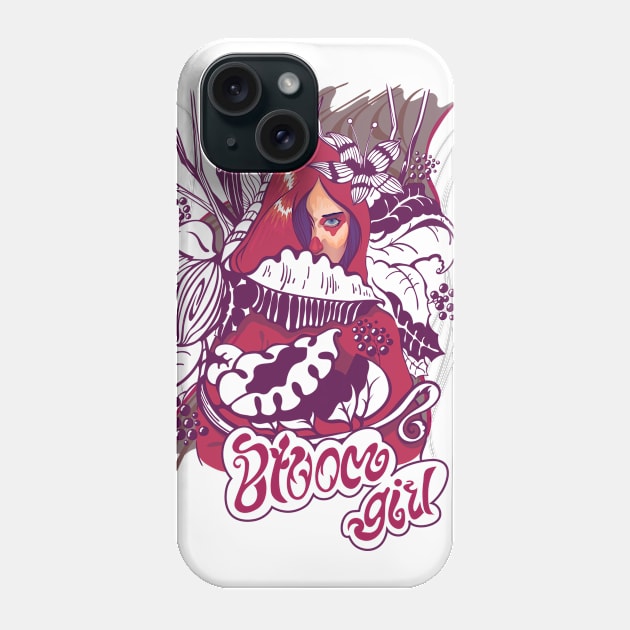 Girl and grapes Phone Case by DaKoArt